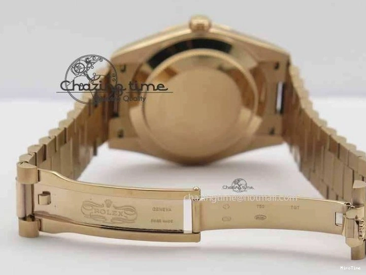 MiroTime 0318 Sophisticated Day-Date 40mm 228239 RG Noob 1:1 Best Edition Brown Roman Dial On RG President Bracelet A 3707